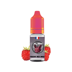 E-liquide au format 10ml de la marque Mr Fox au goût de fraise des bois